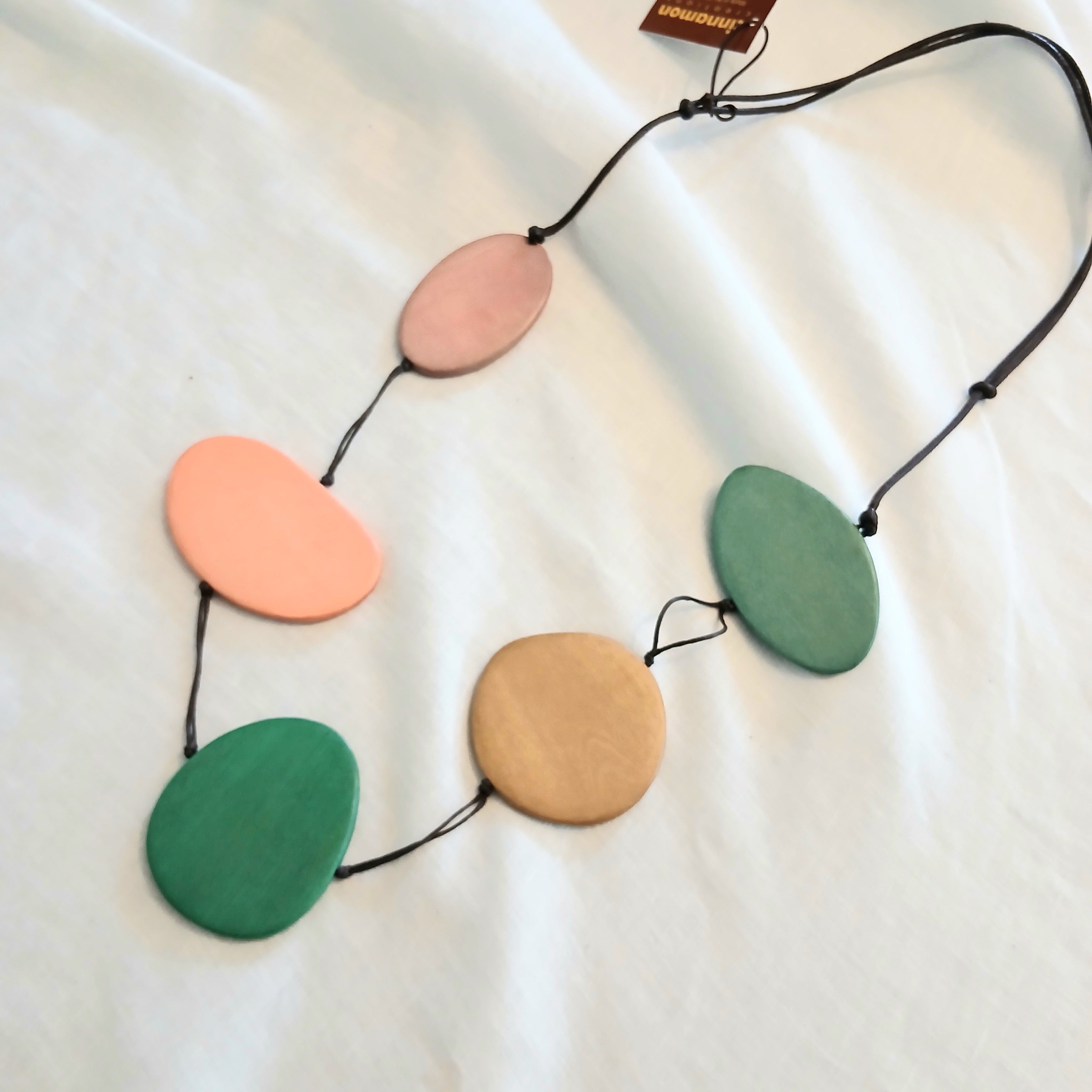 5 Wooden Beads Necklace Multi-Colour n6-2314