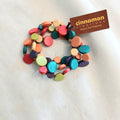 Multi-Colored Whimsical Wooden Bracelet B7-199