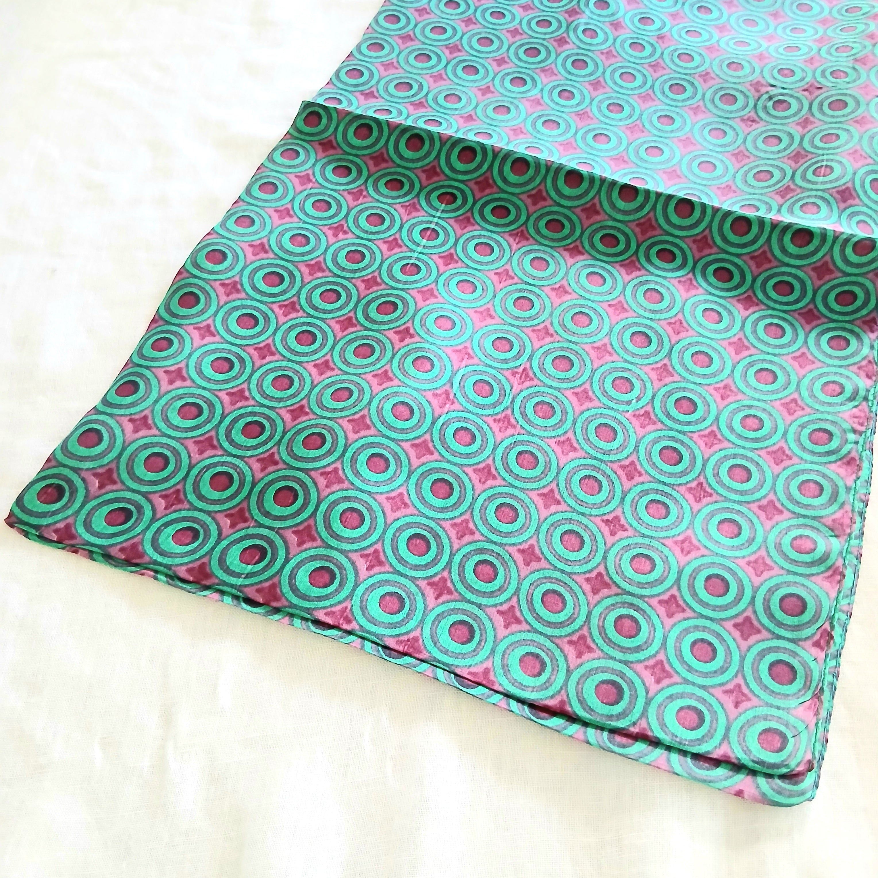 Circles Printed Pattern Silk Scarf 5521 / L