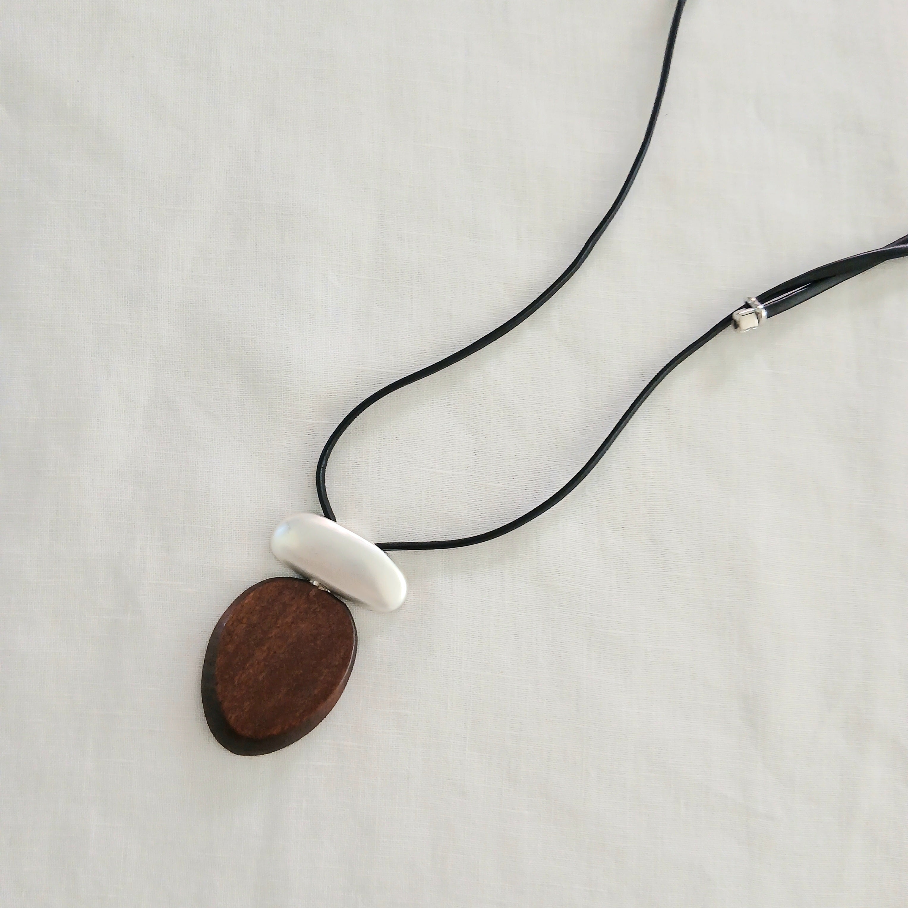 Whimsical Wood / Alloy Necklace Pendant NK022