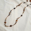Long Wooden Beaded Natural Necklace N7-1968MHN
