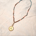 Protective Eye Golden Beaded Necklace 21-1373N
