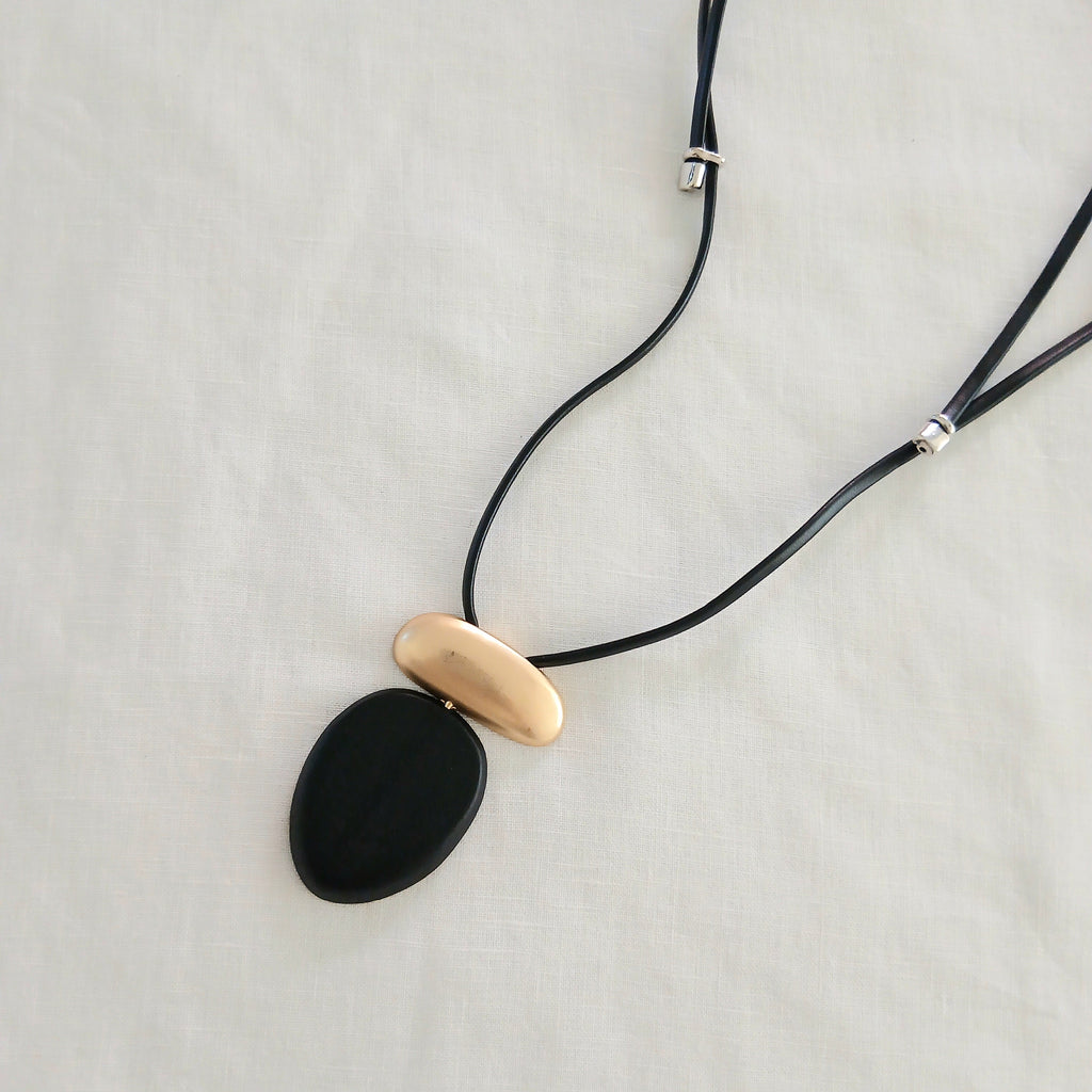 Whimsical Wood / Alloy Necklace Pendant NK022
