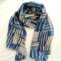 Pure Silk Scarf Lines and Symmetry Design Large TS-1149/L