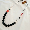 Simple Black Wooden Beaded Necklace N7-1981ABD