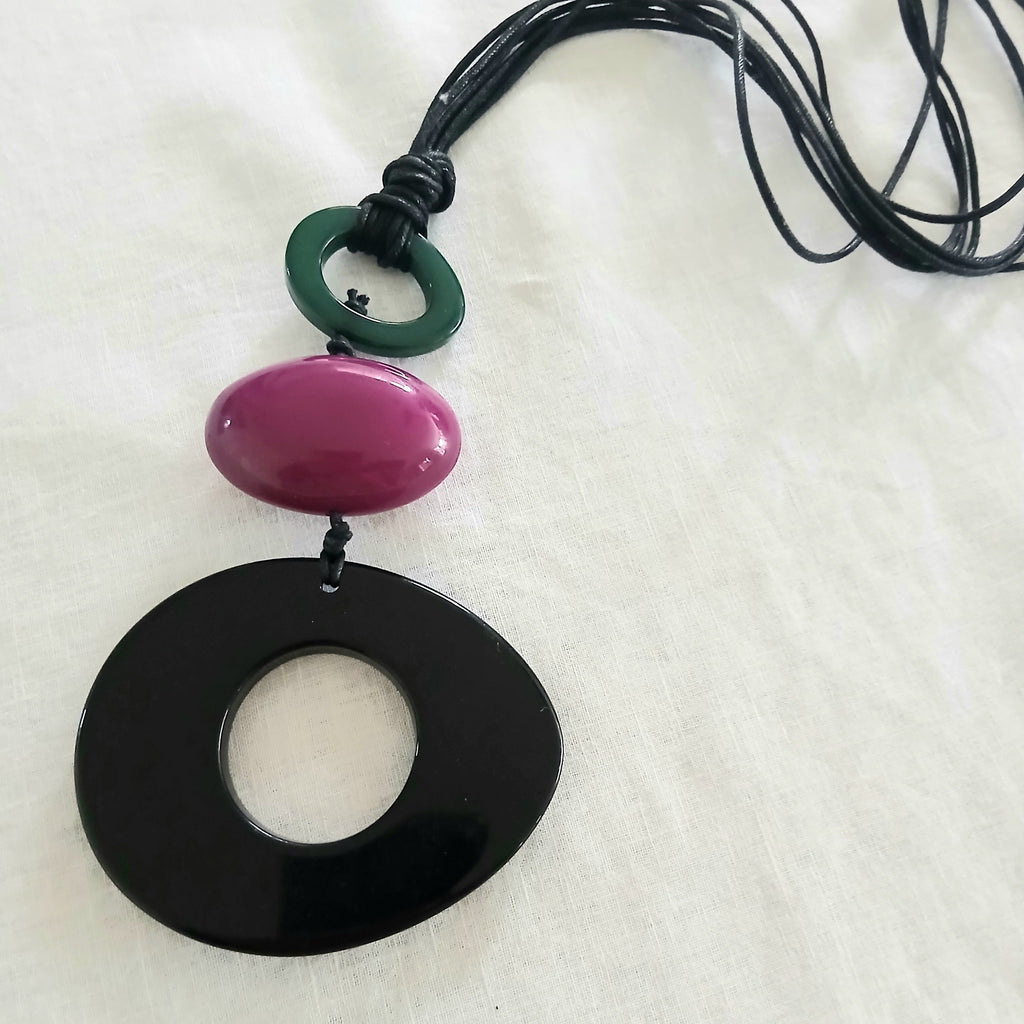 3 Natural Shapes Necklace NK-34757