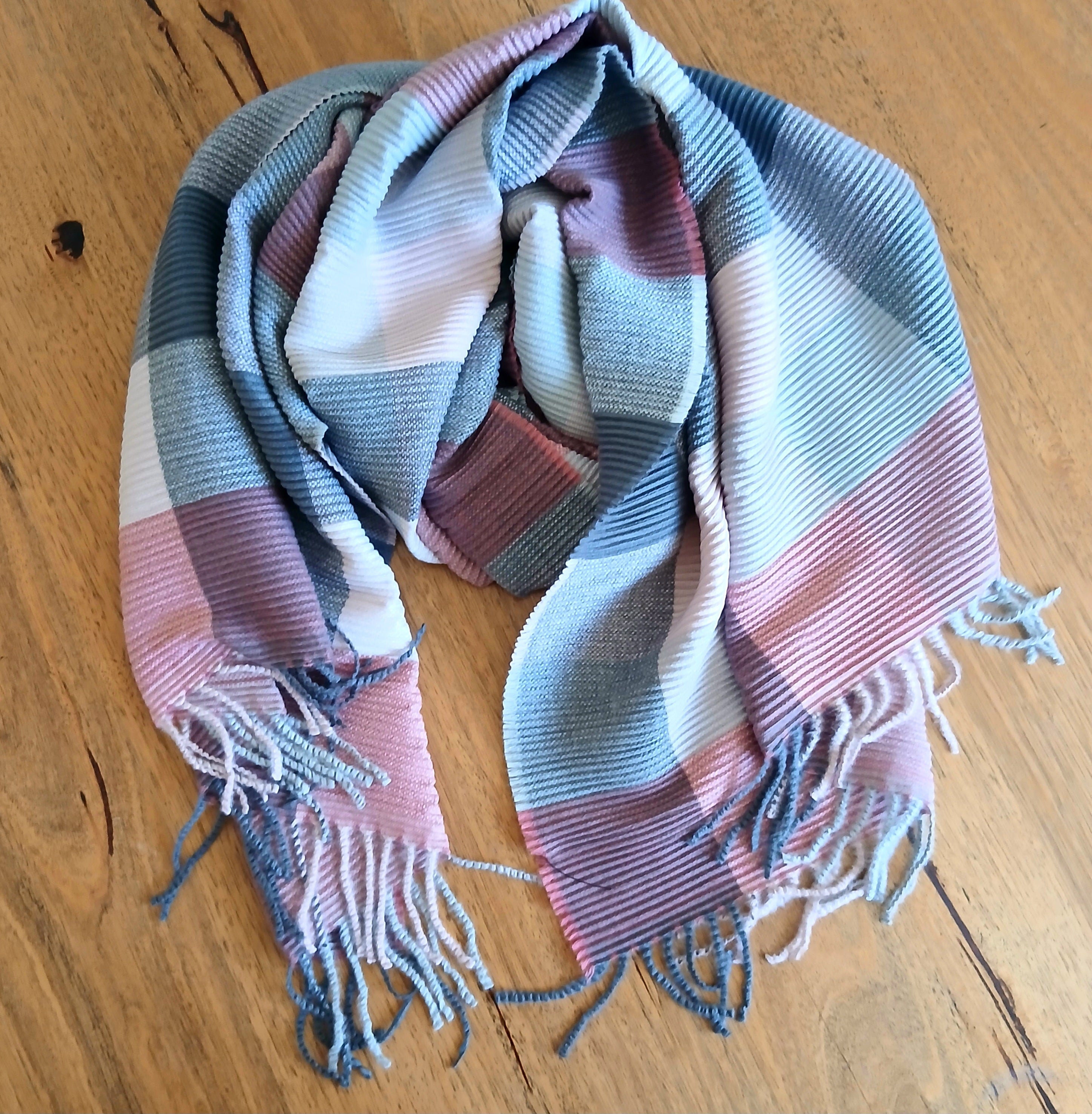 Overlapping Checkers Winter Scarf PWS1806