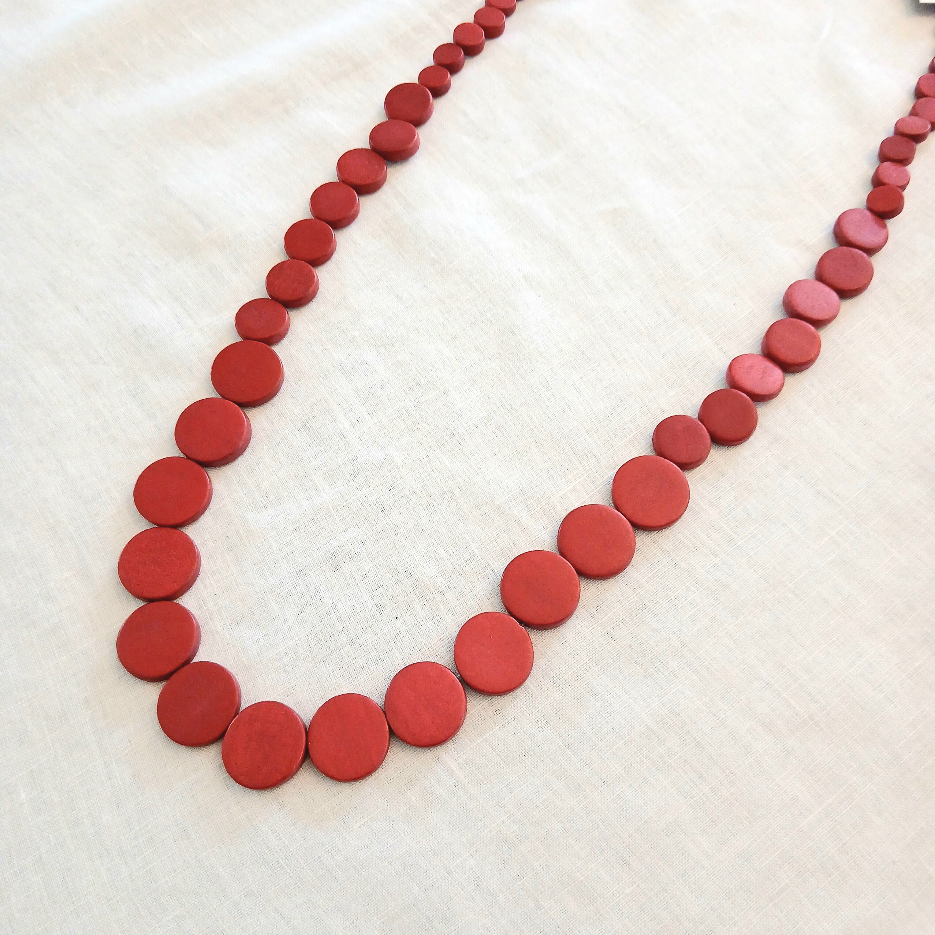 Classic Plain Wooden Bead Necklace N6-6316