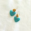 Little Wooden Heart Earrings E7-92