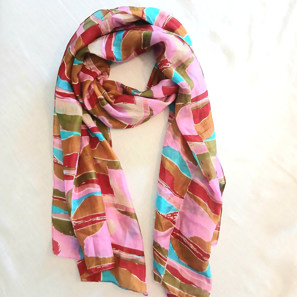 Pure Silk Scarf Large Retro TS-1147/L