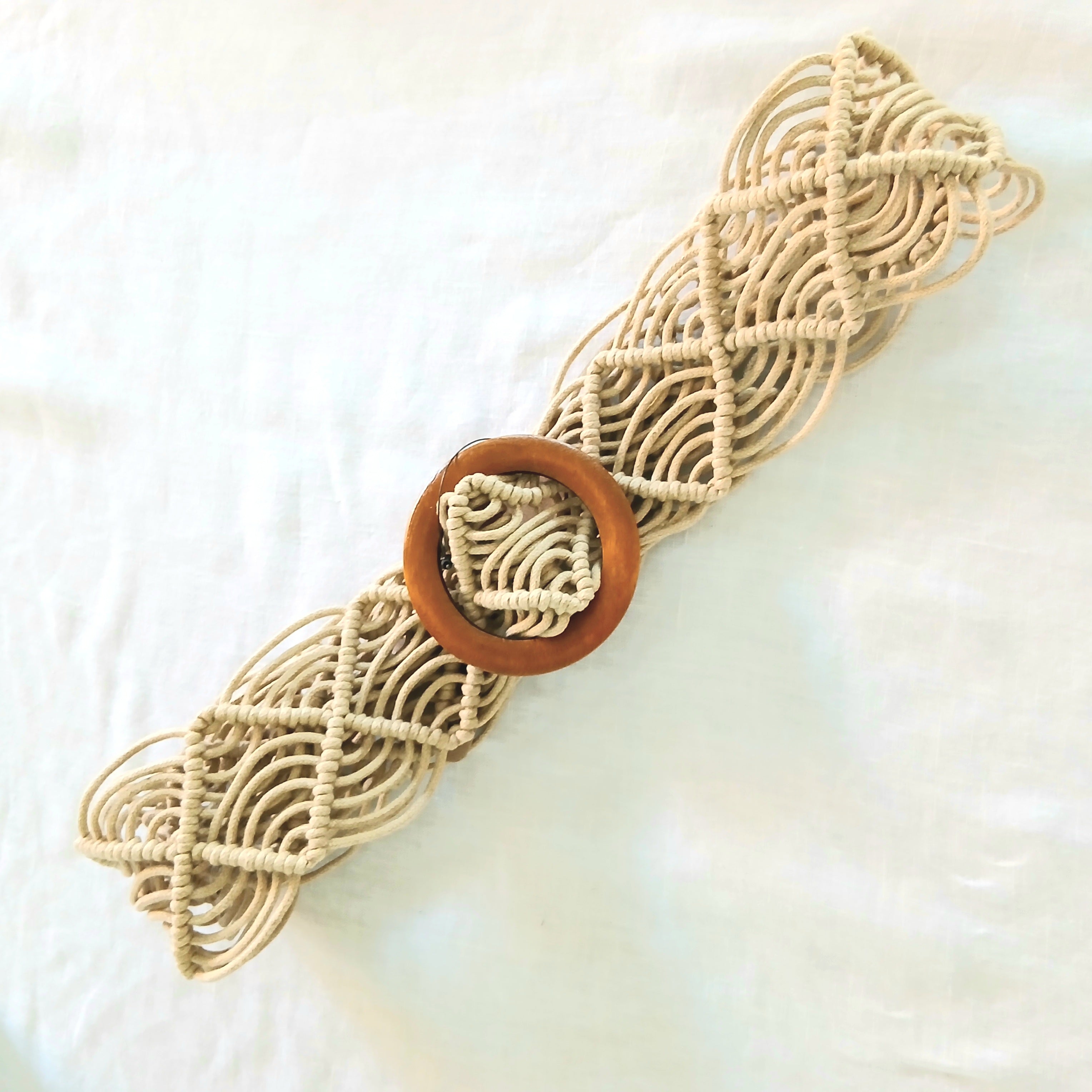 Webbed Boho Belt with Buckle B022