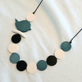 Round Birdie with Large Wooden Beaded Necklace N6-6199