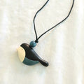 Little Sparrow Looking Wooden Bird Necklace N6-6095