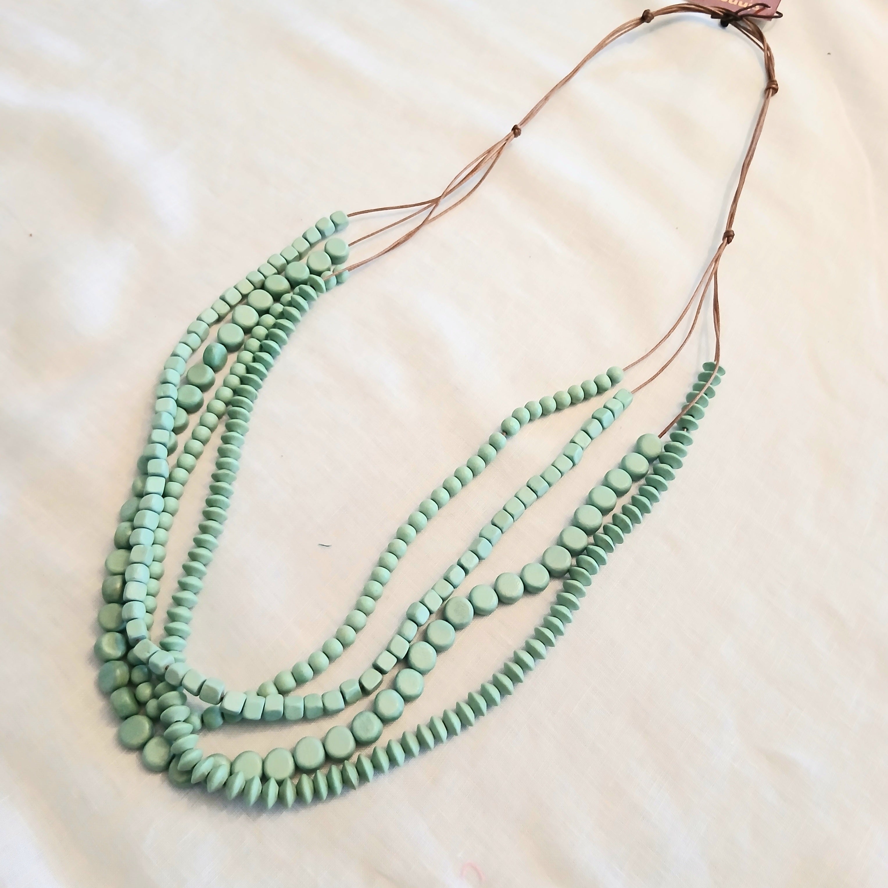 Multi-Layered Wooden Beads Necklace N6-5758