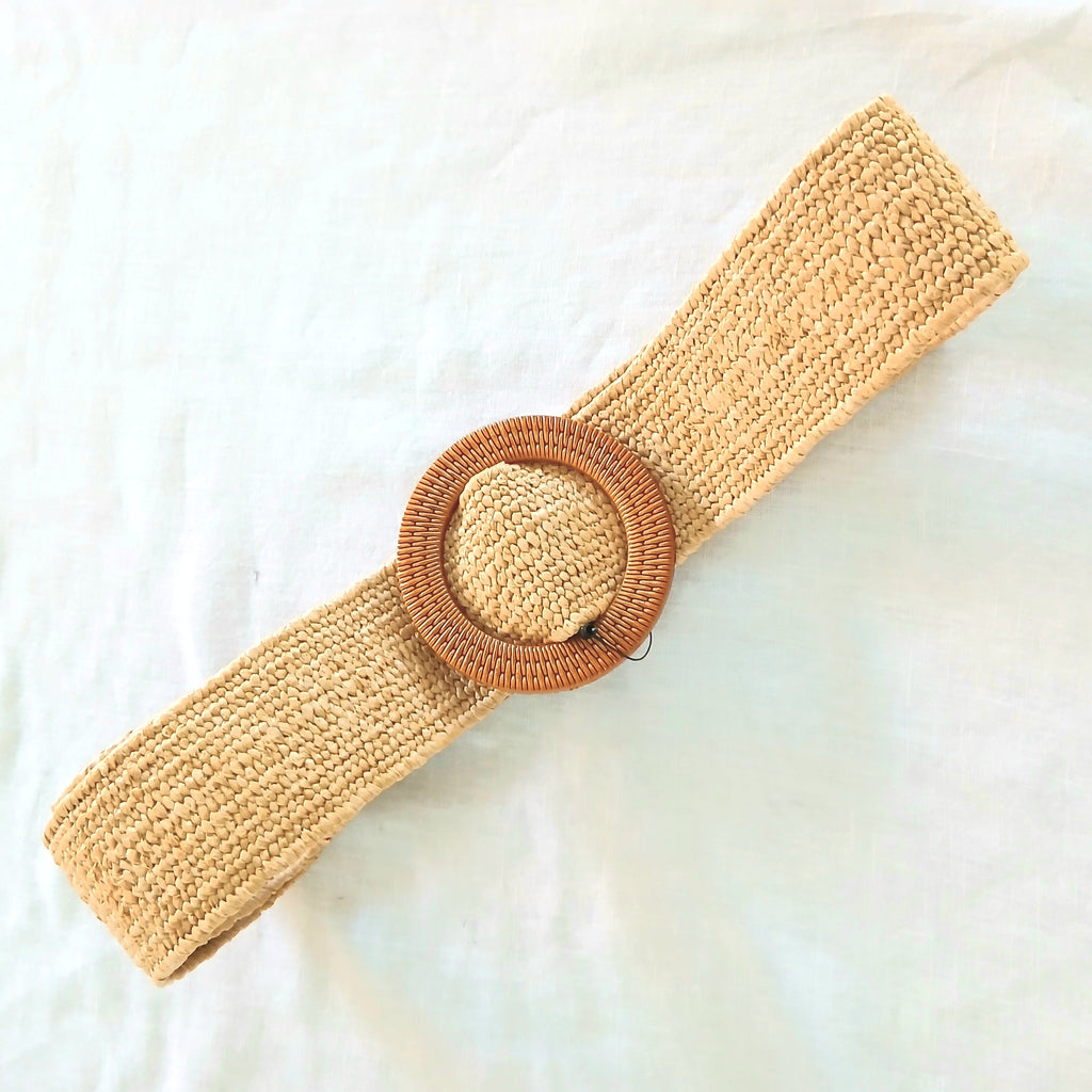 Elastic Belt with Round Buckle Adjustable B019