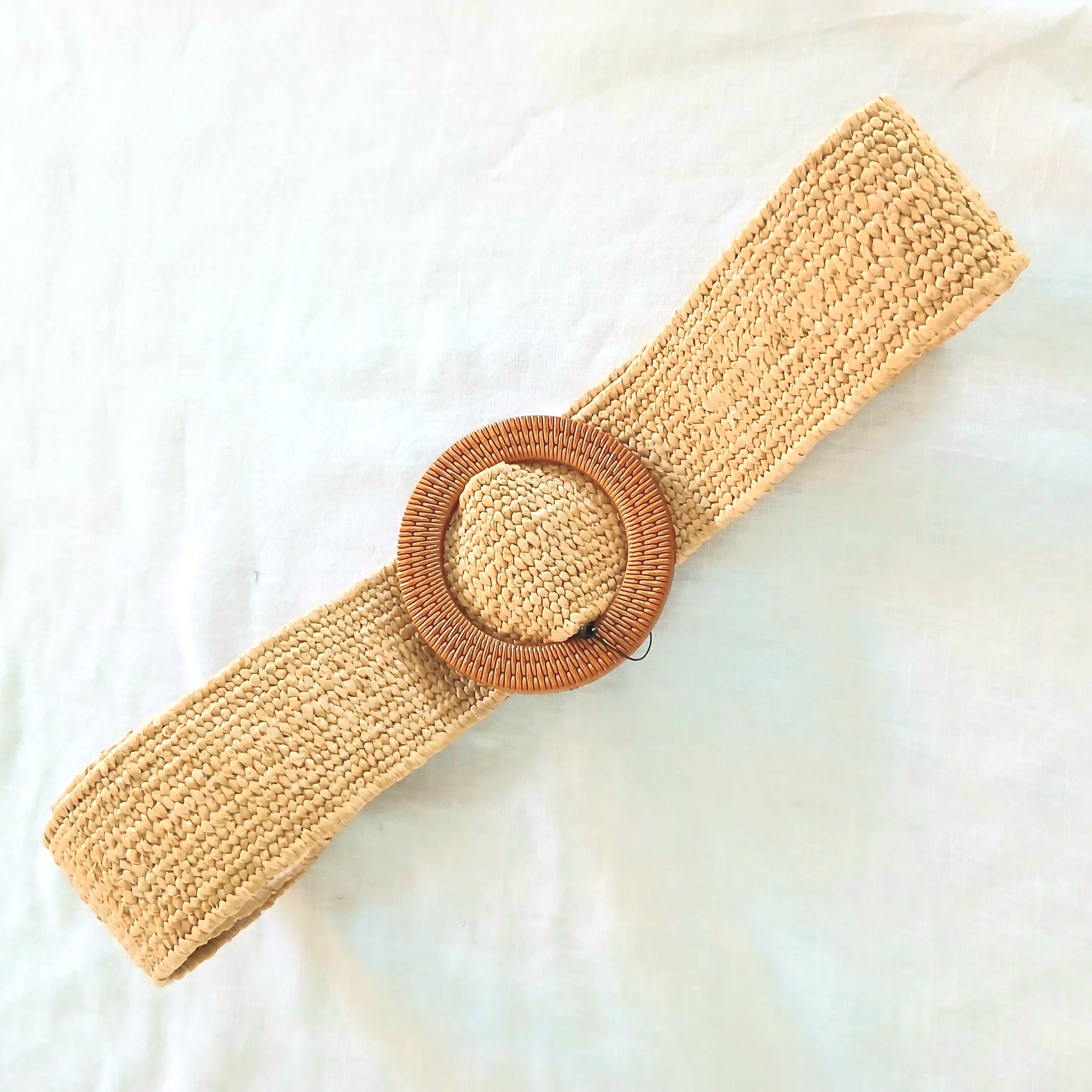 Elastic Belt with Round Buckle Adjustable B019