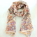 Oriental Floral Silk Scarf WS 1071/L