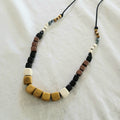 Cube Wooden Necklace N7-1344
