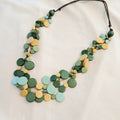 Whimsical Layered Wooden Beaded Necklace N7-1610F