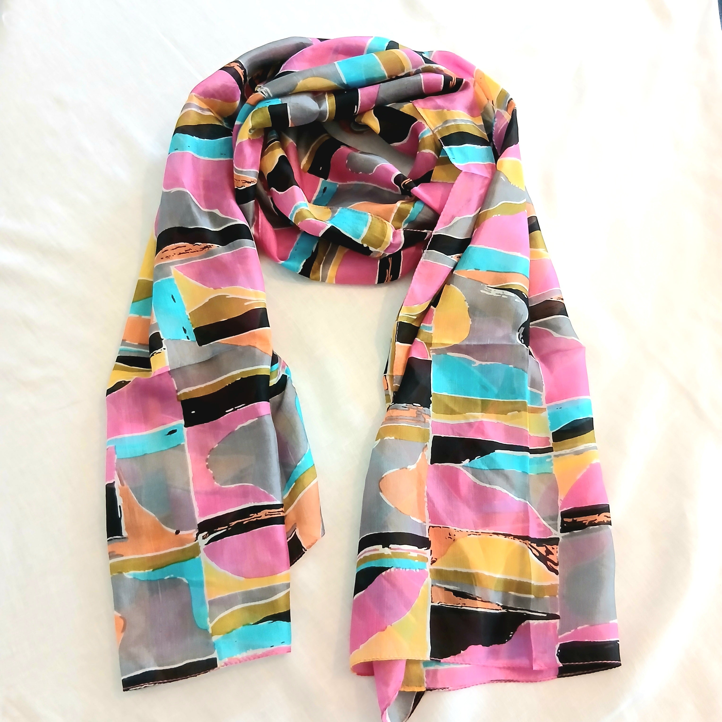Pure Silk Scarf Large Retro TS-1147/L