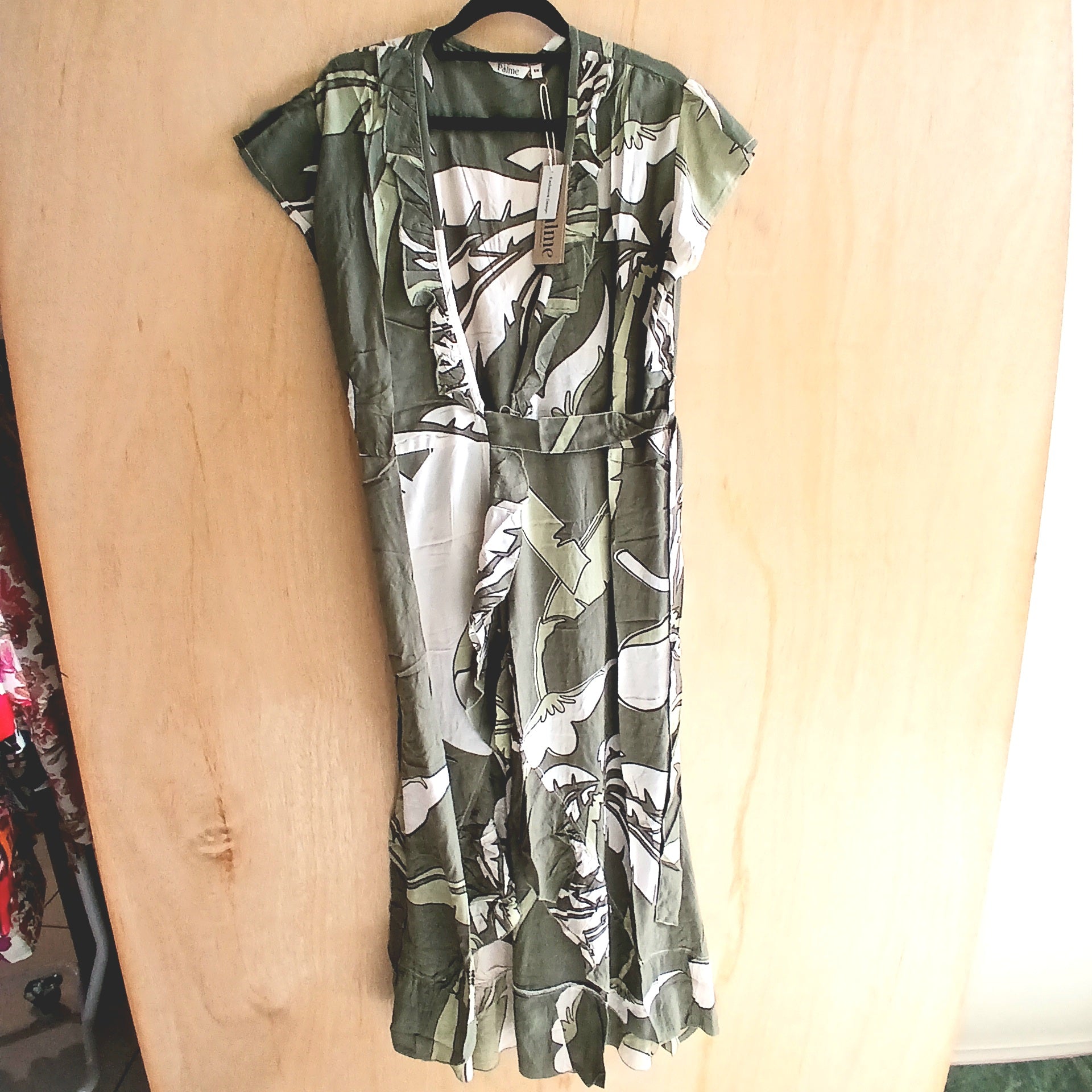 Long Wrapped Viscose Dress and Frill 66968