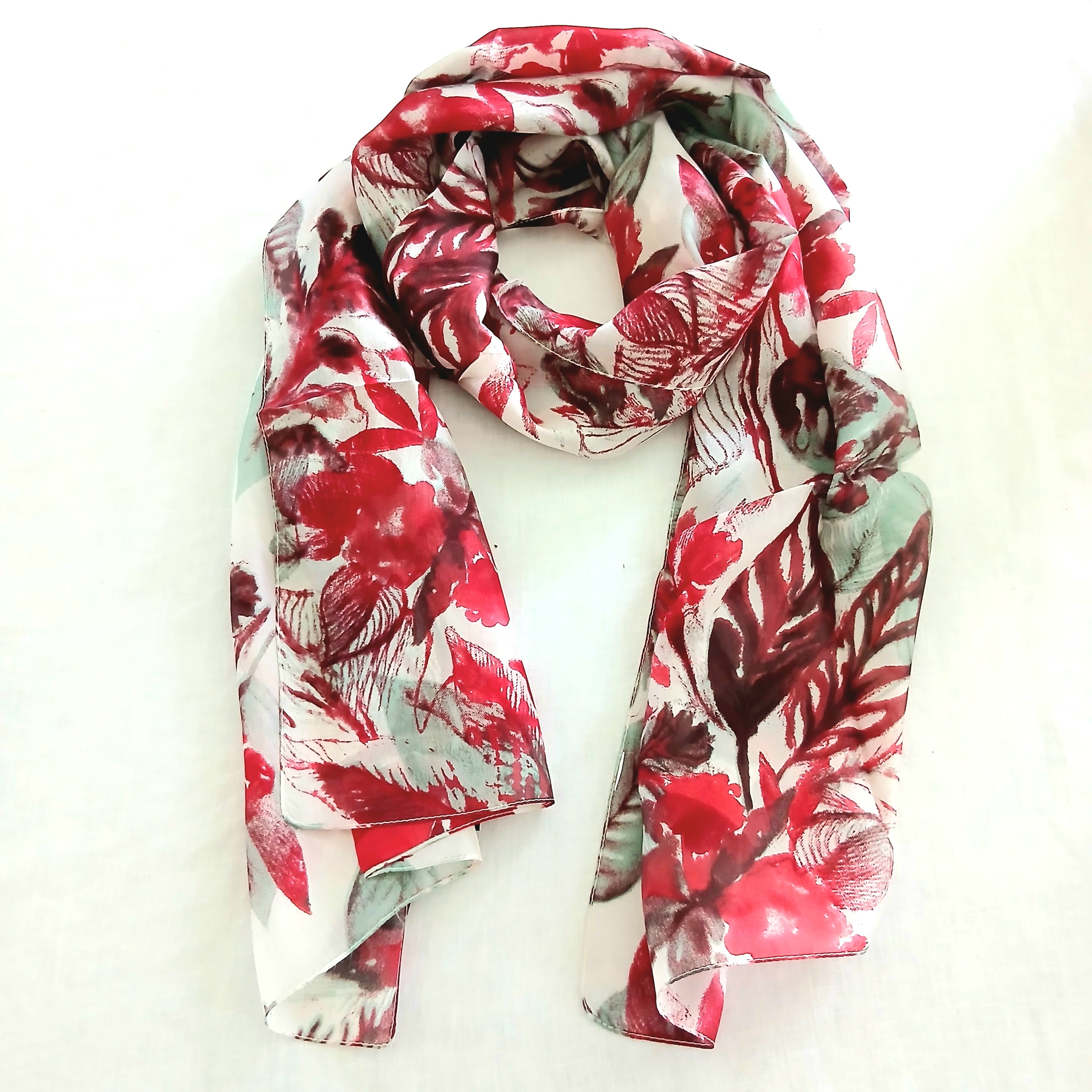 Silk Scarf - Softly Floral Scarf TS-1121/L