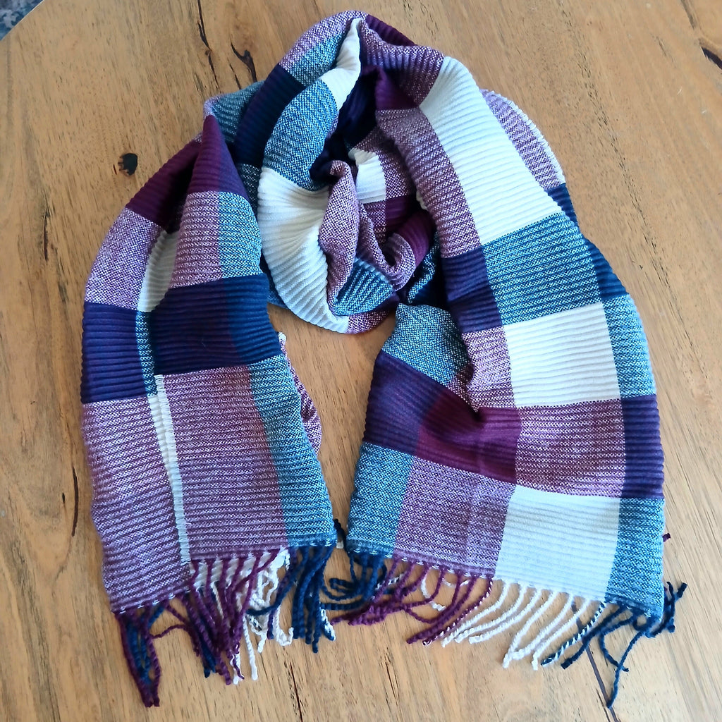 Overlapping Checkers Winter Scarf PWS1806