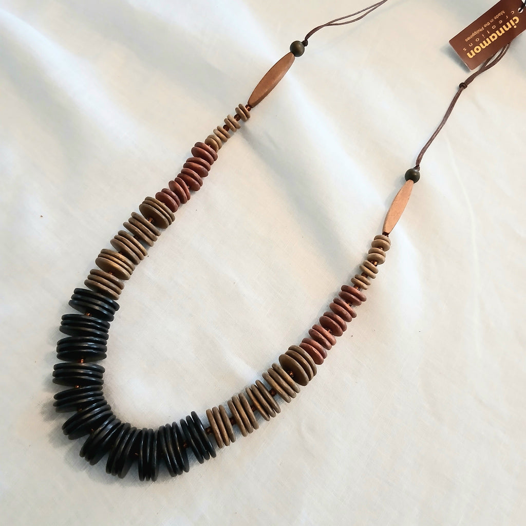 Close Beaded Wooden Necklace N6-5998