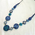 PRE-ORDER Blue Embroidered Necklace N7-349C