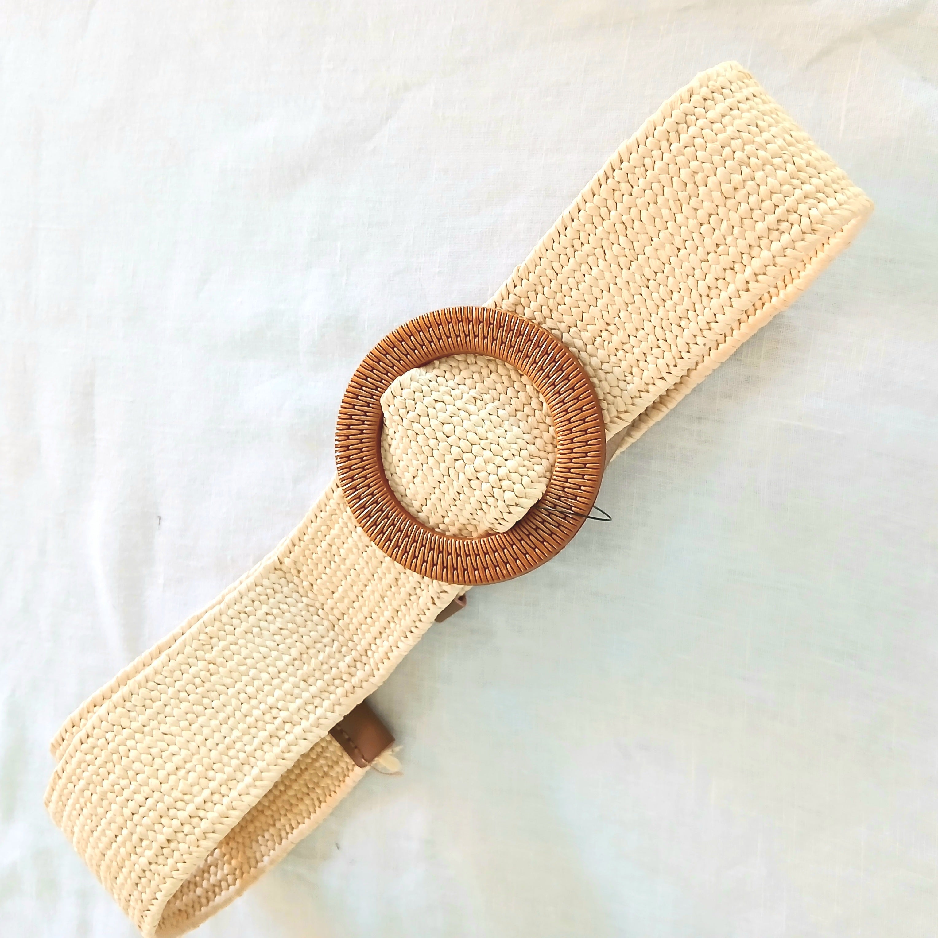 Elastic Belt with Round Buckle Adjustable B019
