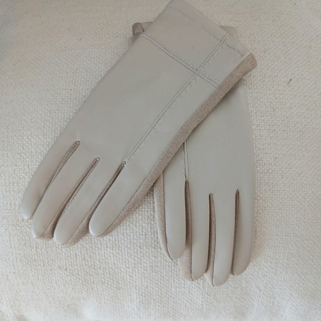 Faux Leather and Suede Glove GL031