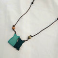 Little Wooden Cats Pendant Necklace N7-1995