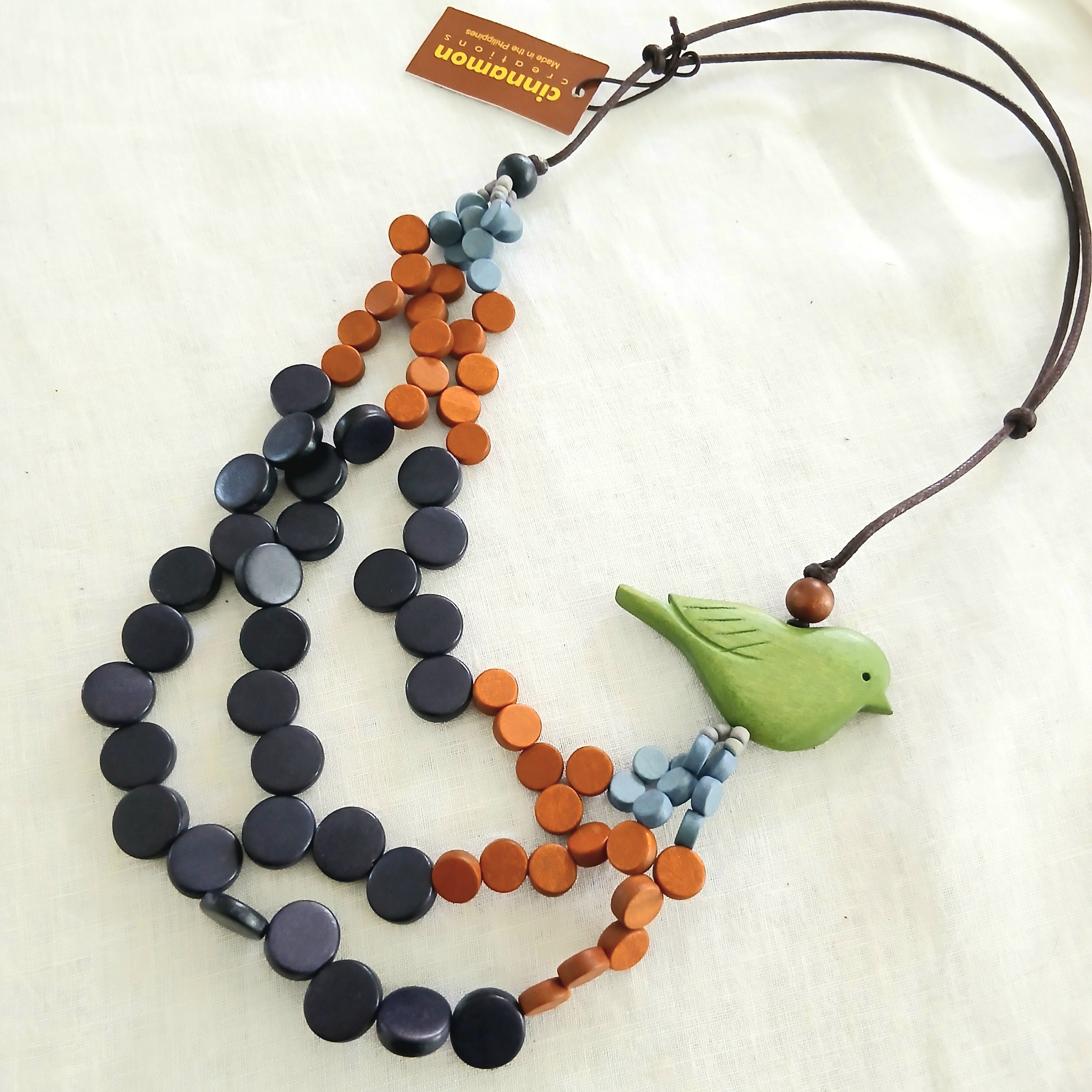 Triple Necklace with Bird N7-885