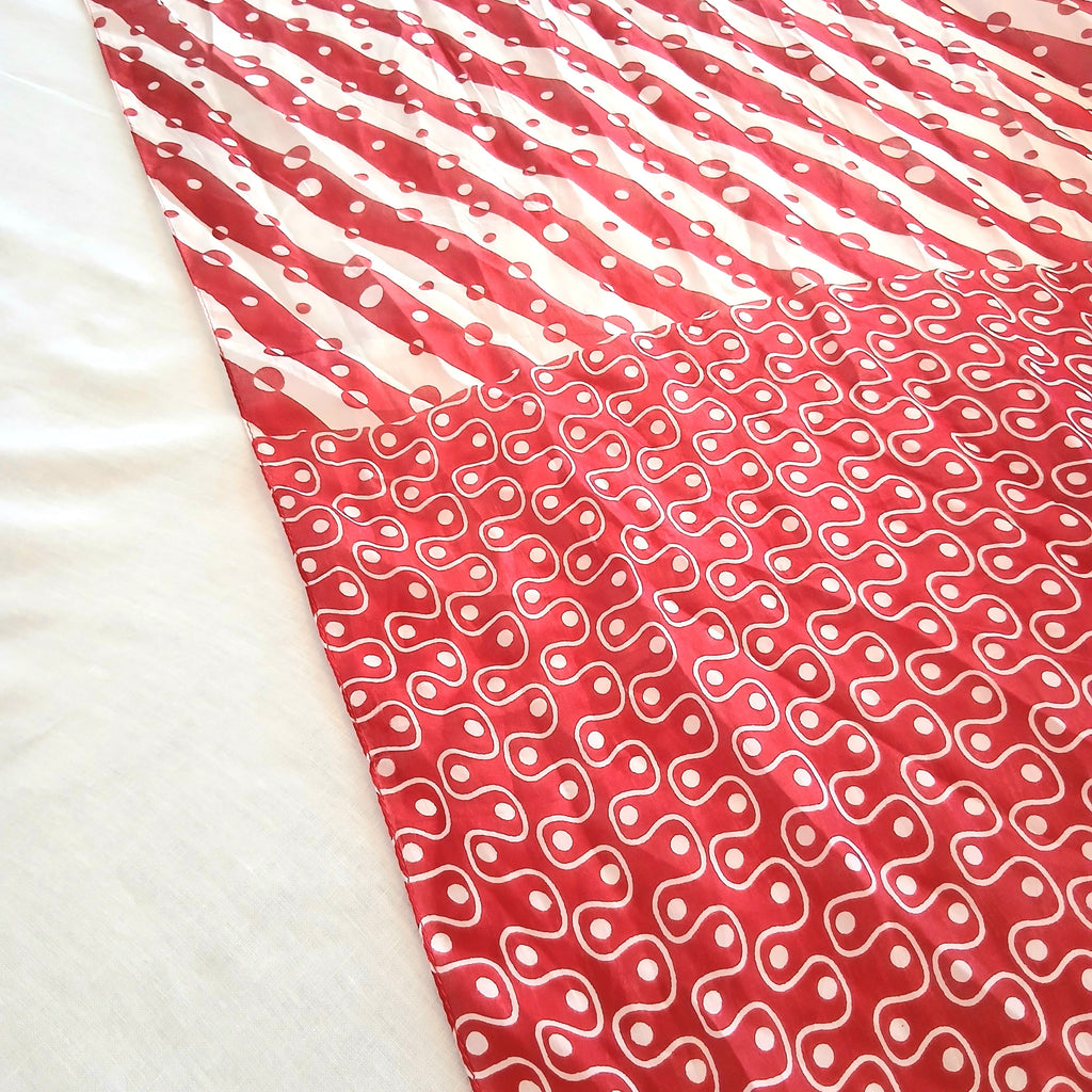 Pure Silk Scarf Circles and Lines TS-1120/L