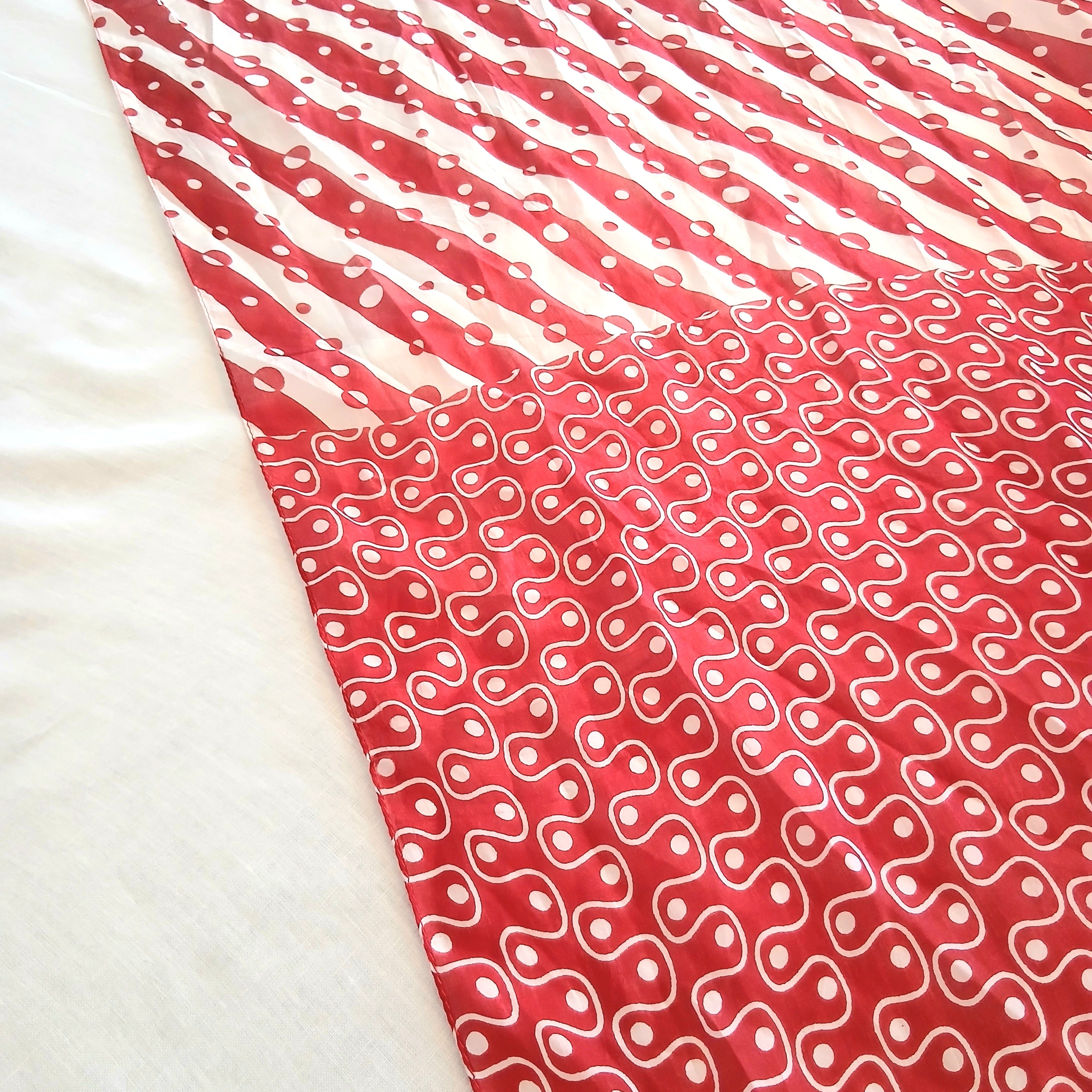 Pure Silk Scarf Circles and Lines TS-1120/L