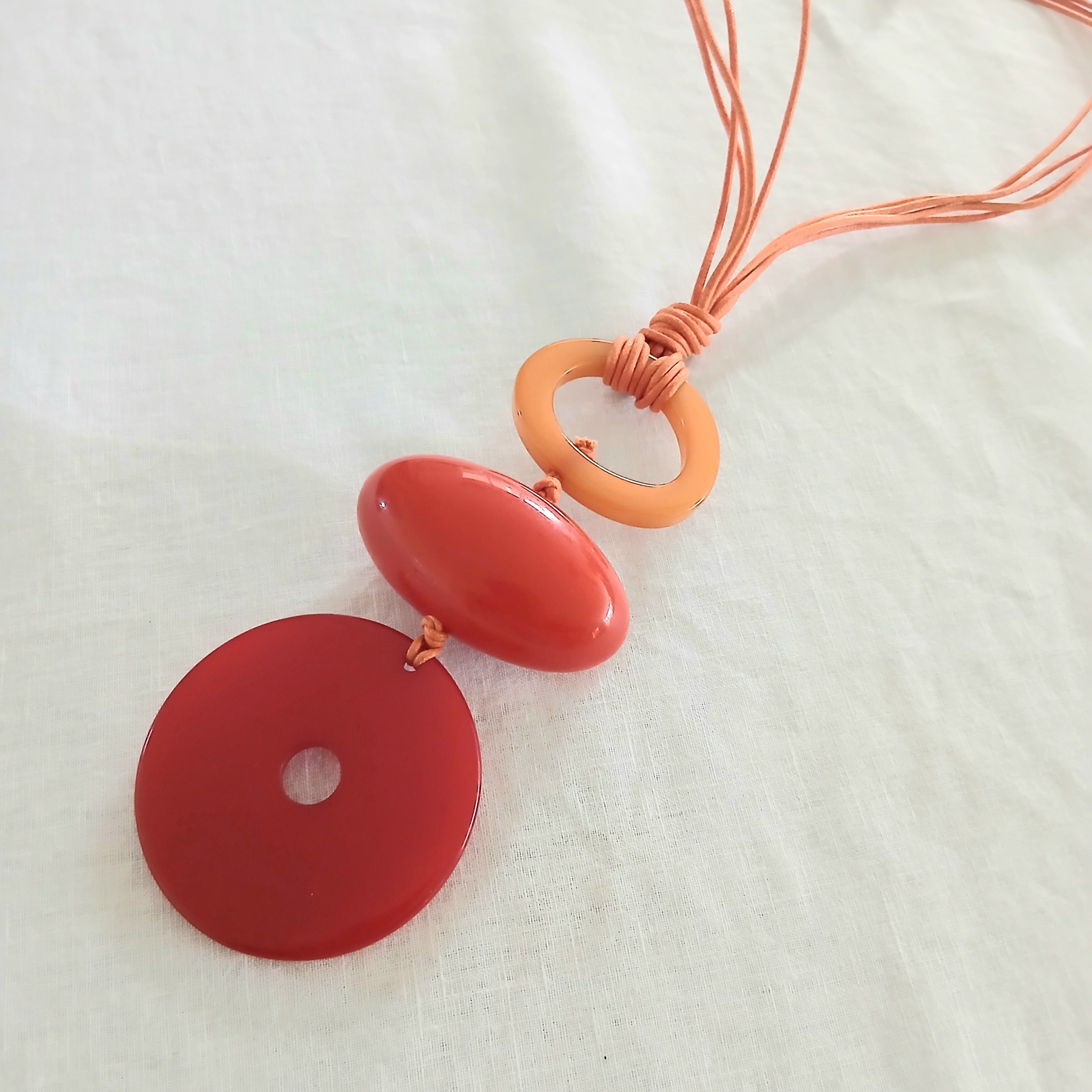 3 Shape Resin Necklace NK-34760