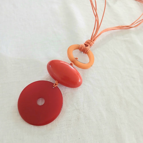 3 Shape Resin Necklace NK-34760