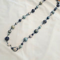 Embroidered Wooden Balls Long Necklace N7-1626ACL