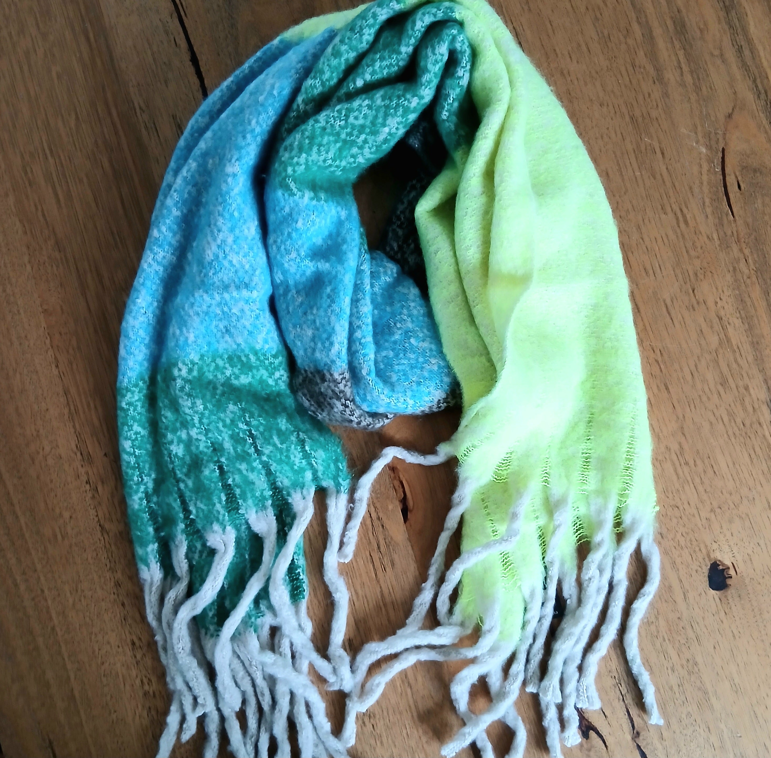 Multi Blanket Scarf Green 332354