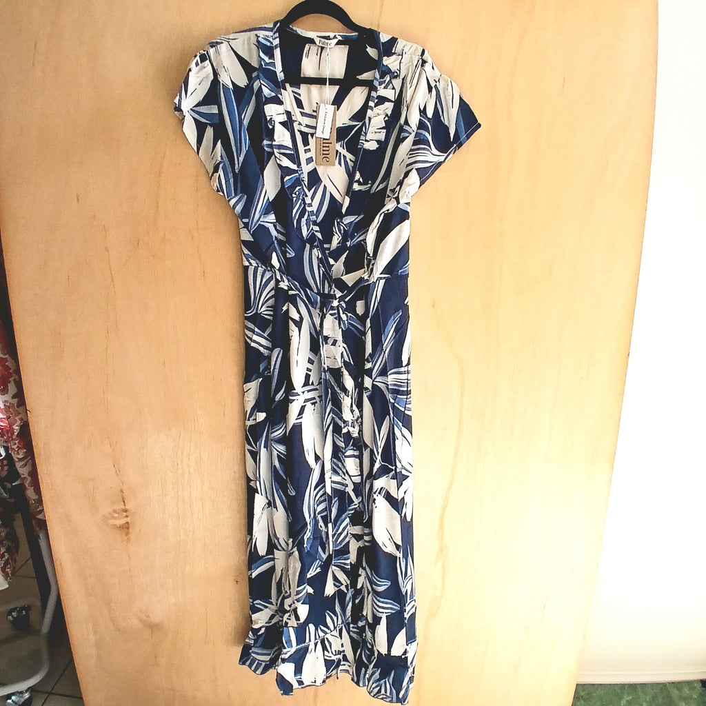 Long Wrapped Viscose Dress and Frill 66968