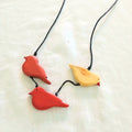 3-Wooden Birds Sitting on a Necklace N6-6231