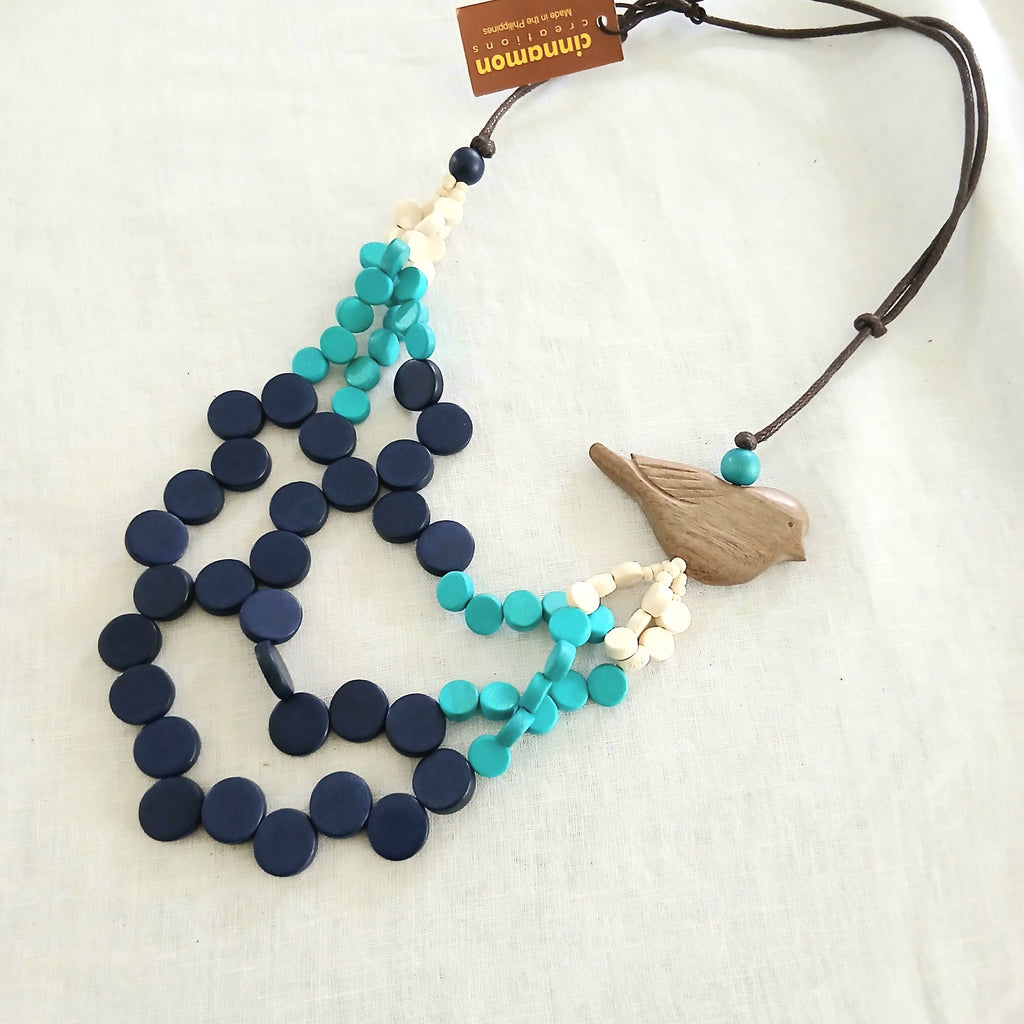 Triple Necklace with Bird N7-885