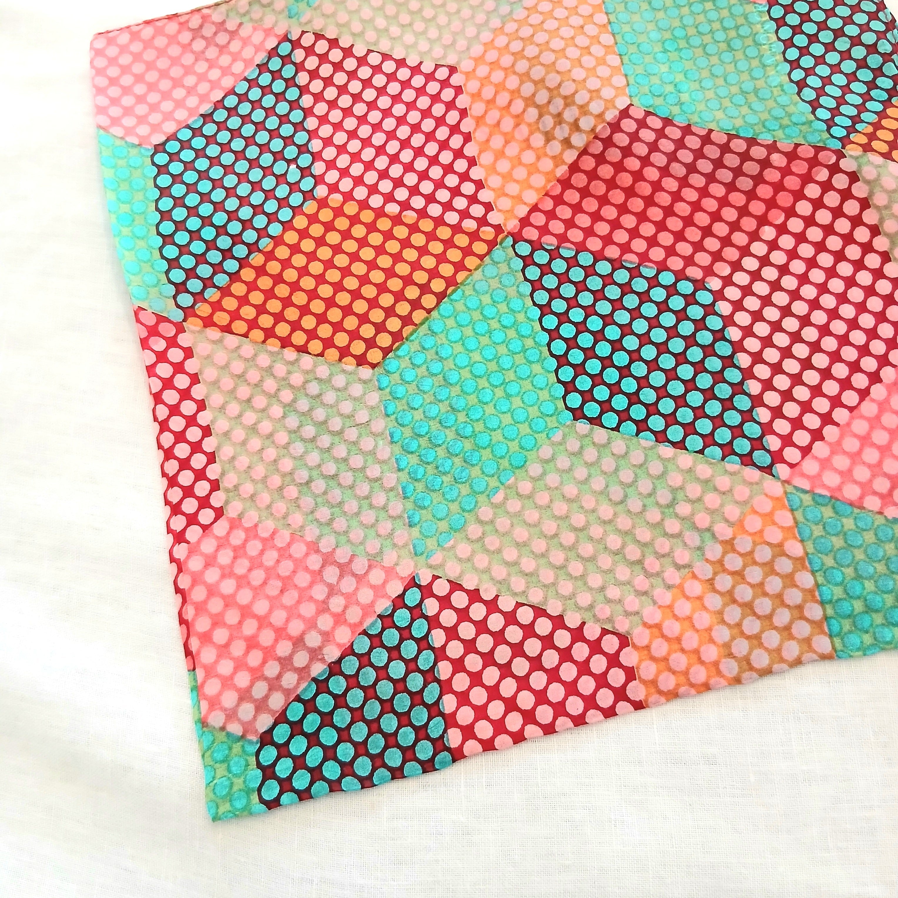 Necktie Stars and Dots Pure Silk Scarf 5524 / S