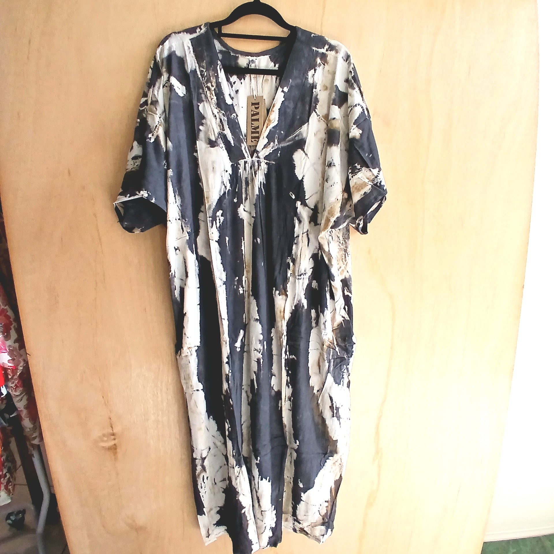Viscose Tie-Dye Kaftan Dress 64993