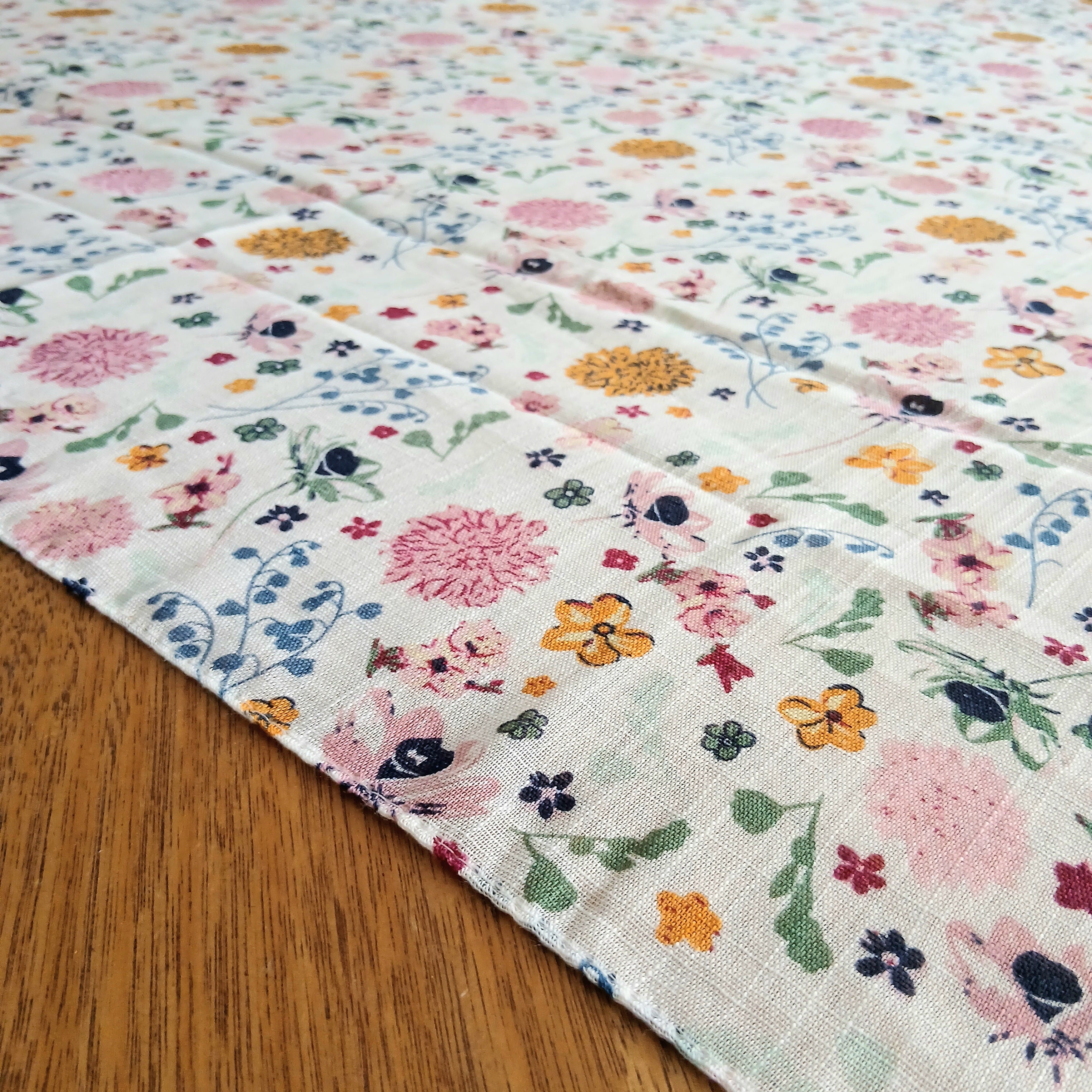 Pastel Pink Printed Flowers Summer Scarf 332456