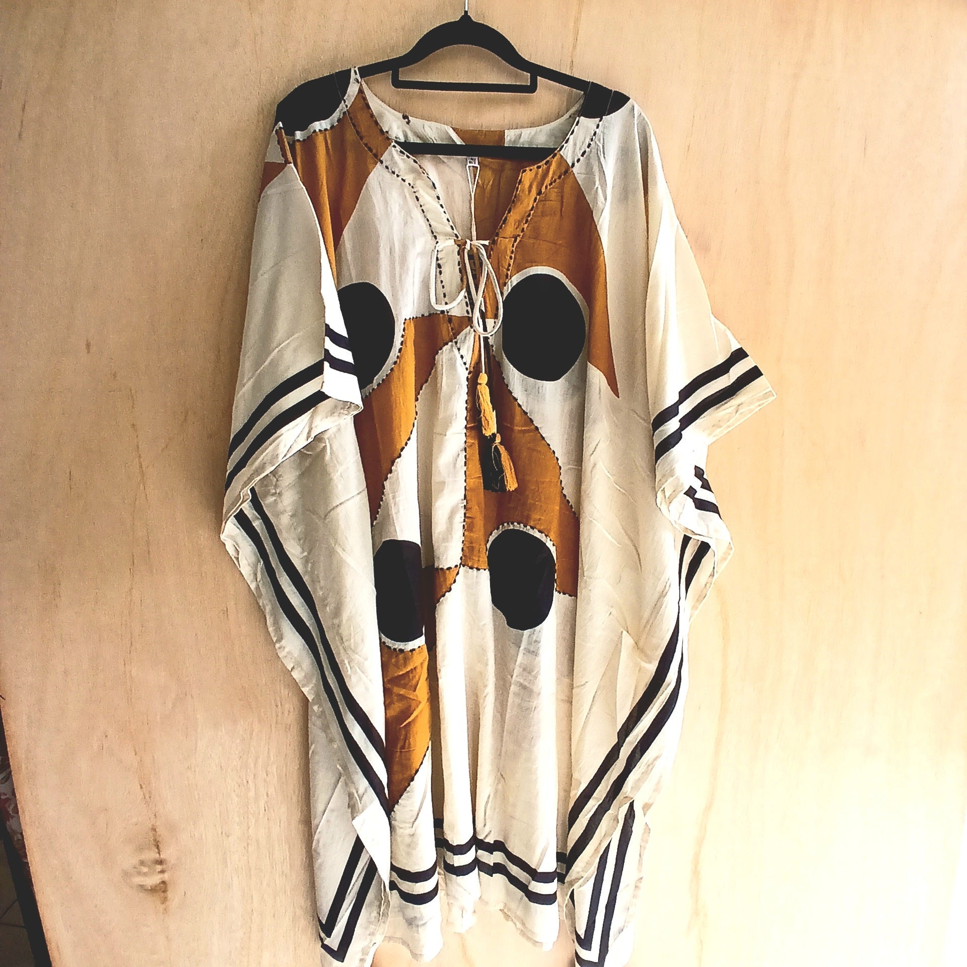 Mid-Length Cotton Kaftan Embroidered 67040