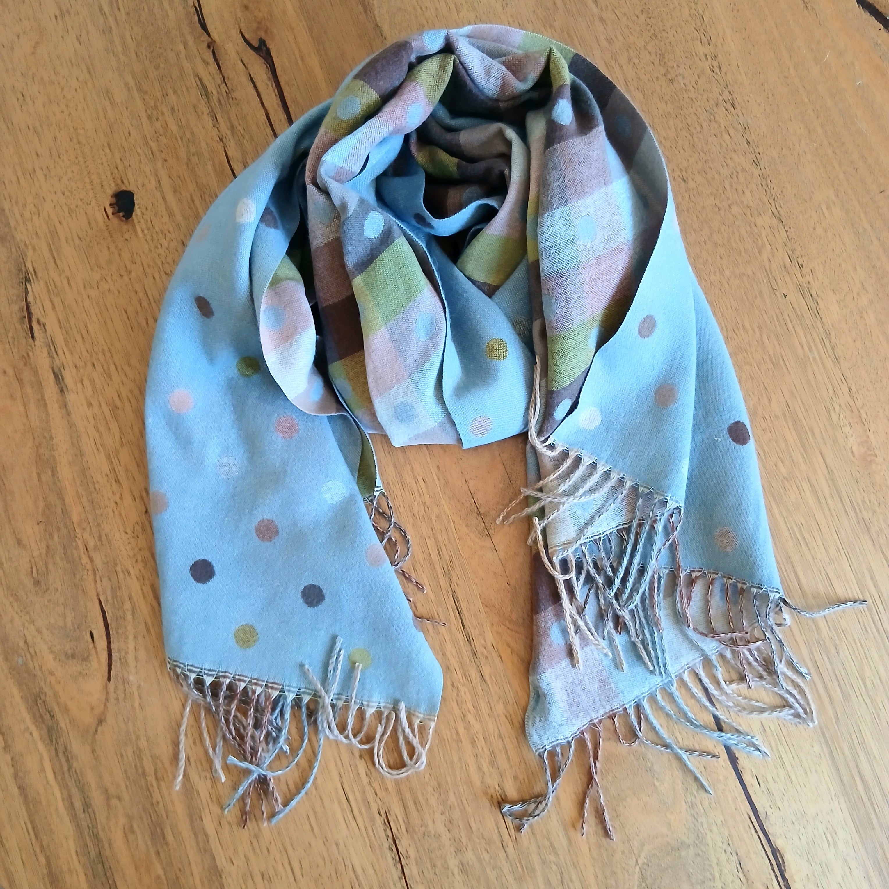 2 Sides Printed Winter Scarf PJS0029