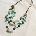 Whimsical Wooden Beaded Layered Necklace N7-1994ACG