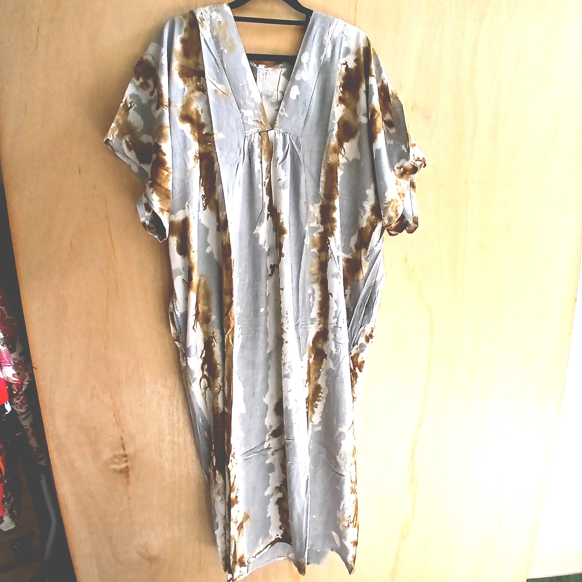 Viscose Tie-Dye Kaftan Dress 64993