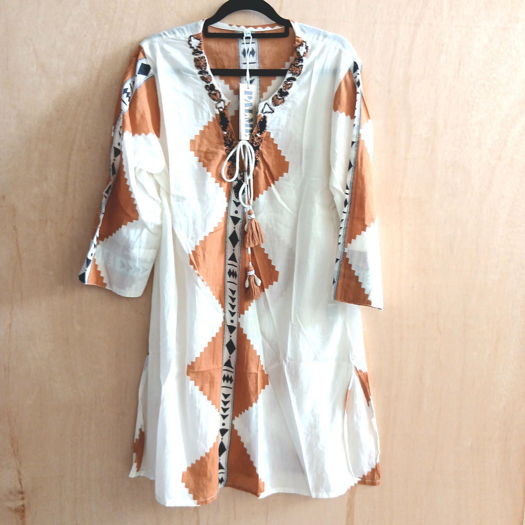 V-Neck Cotton Tunic 67036